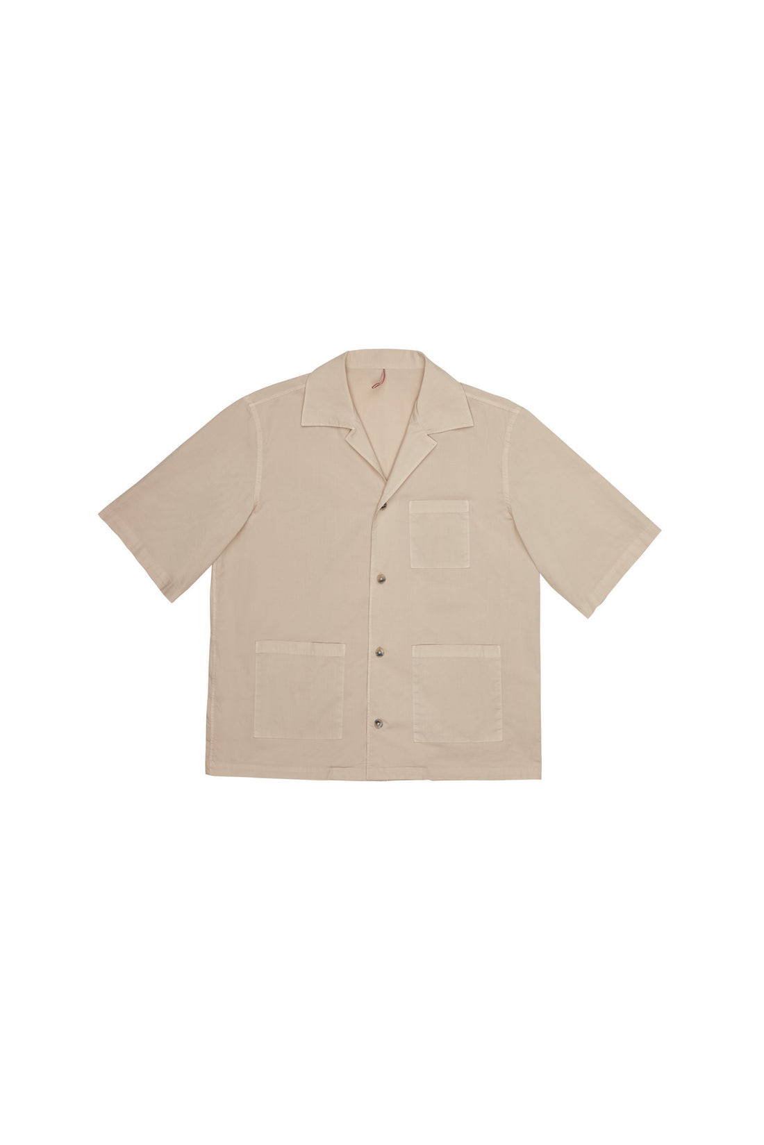 Camicia camp in lino beige - foto 1