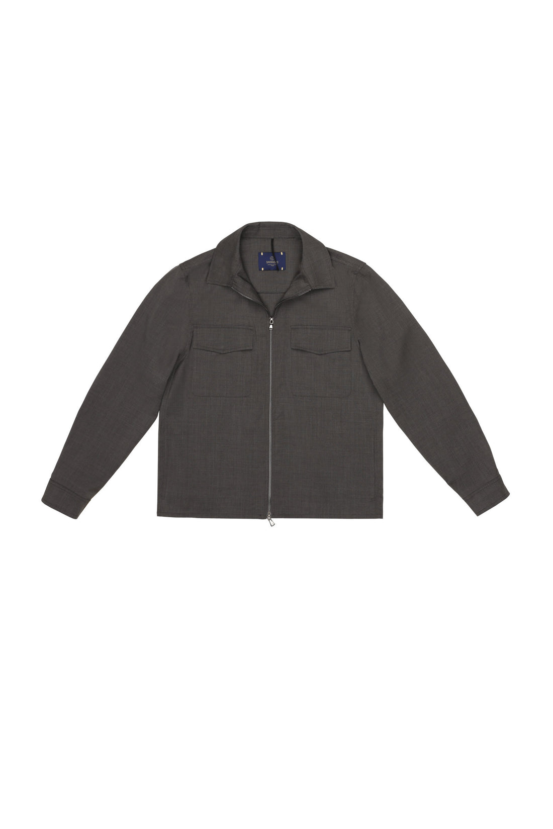Giacca camicia con zip grigio - foto 2