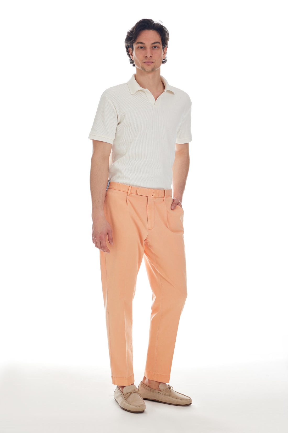 Pantalone chino salmone - foto 3