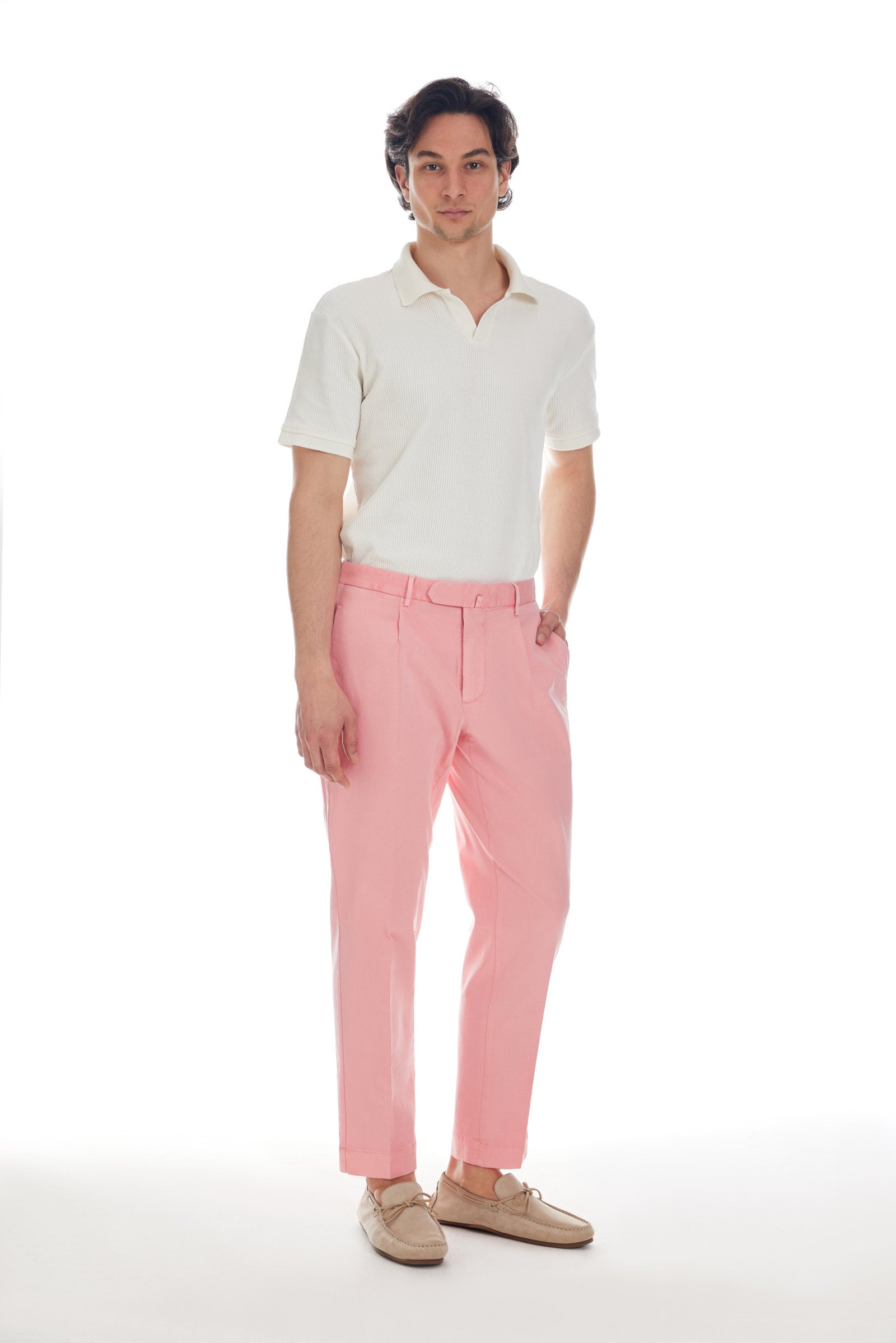 Pantalone chino rosa - foto 3