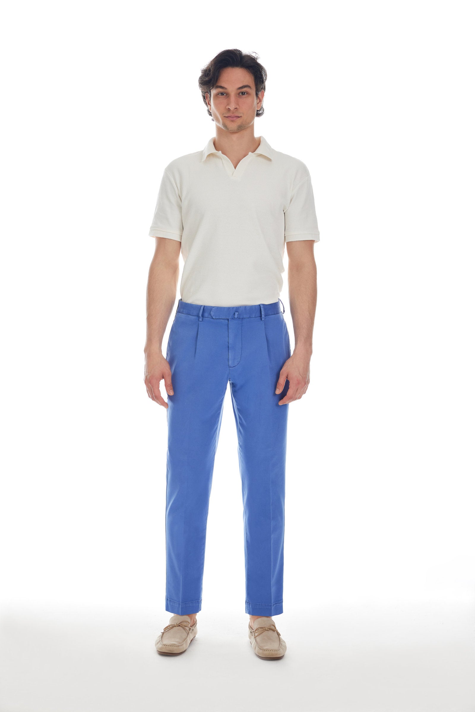 Pantalone chino celeste - foto 3