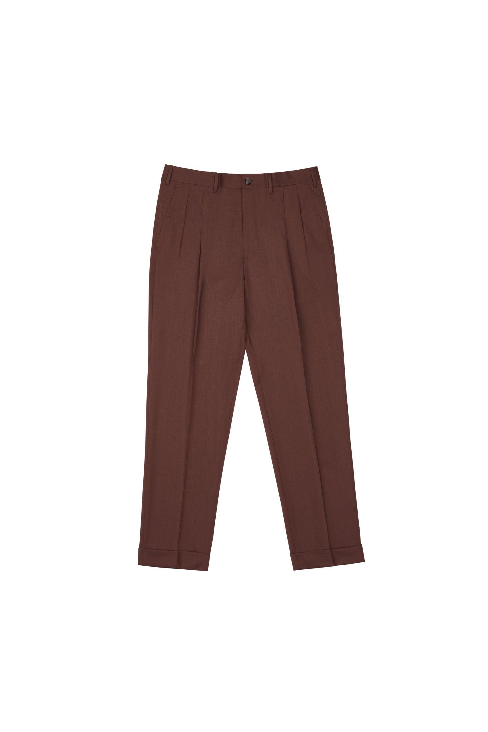 Pantalone classico in lana bordeaux - foto 1