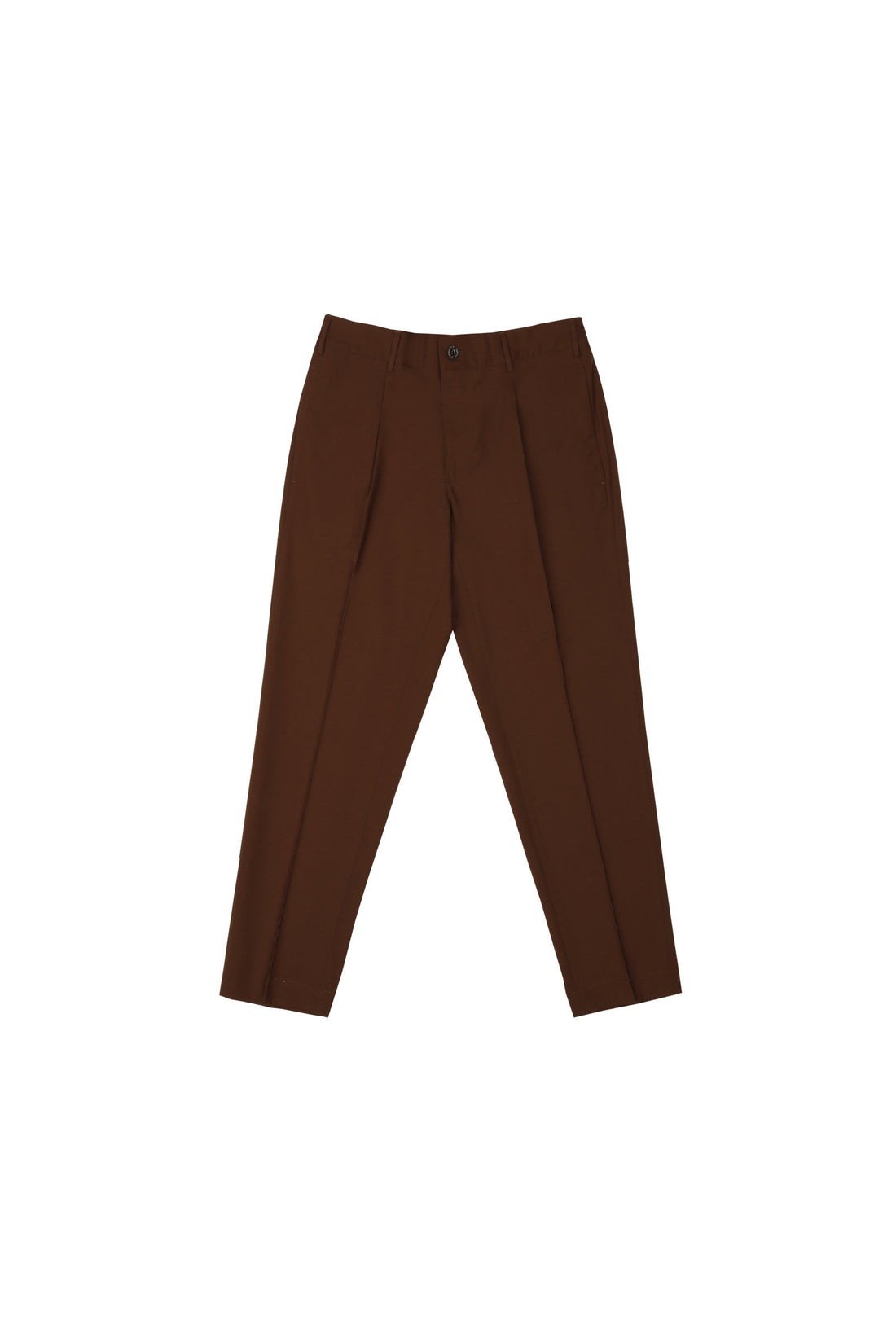 Pantalone classico in lana marrone - foto 1