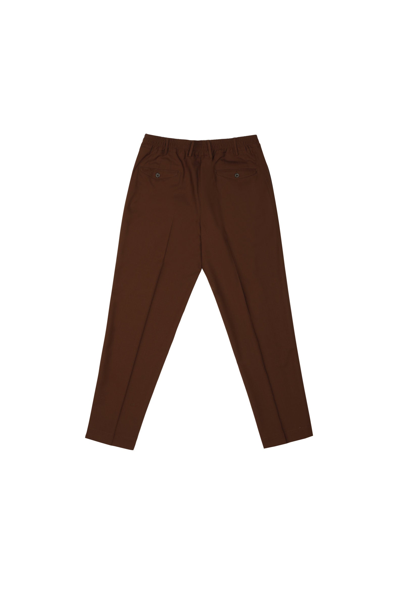 Pantalone classico in lana marrone - foto 2