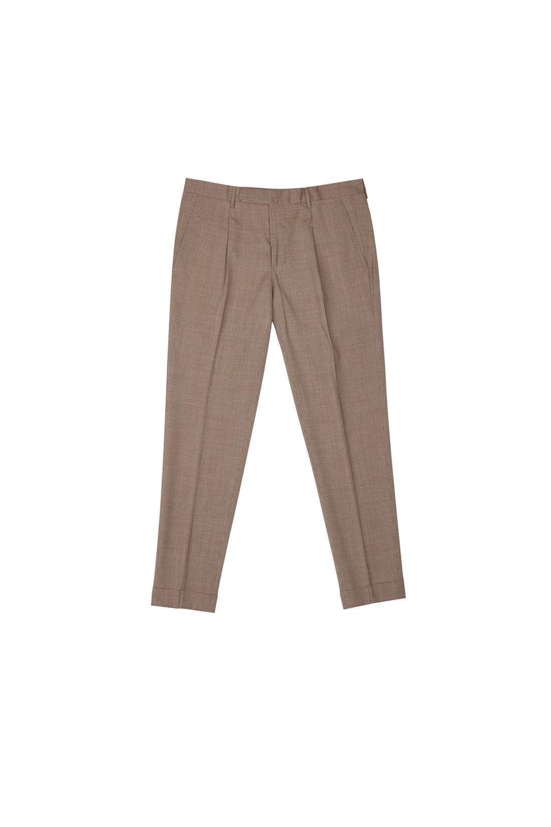 Pantalone quadrettato beige - foto 1