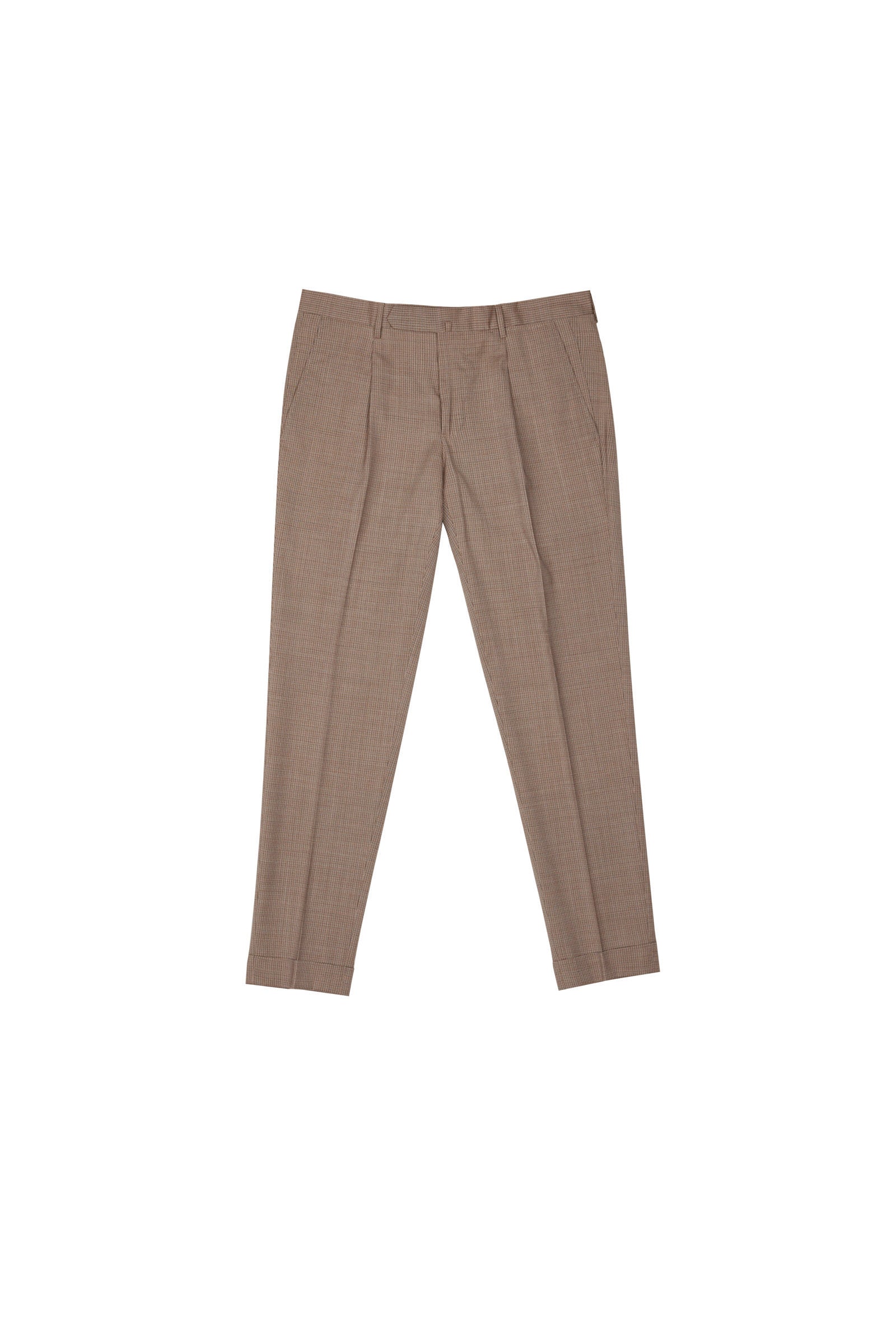 Pantalone quadrettato beige - foto 1