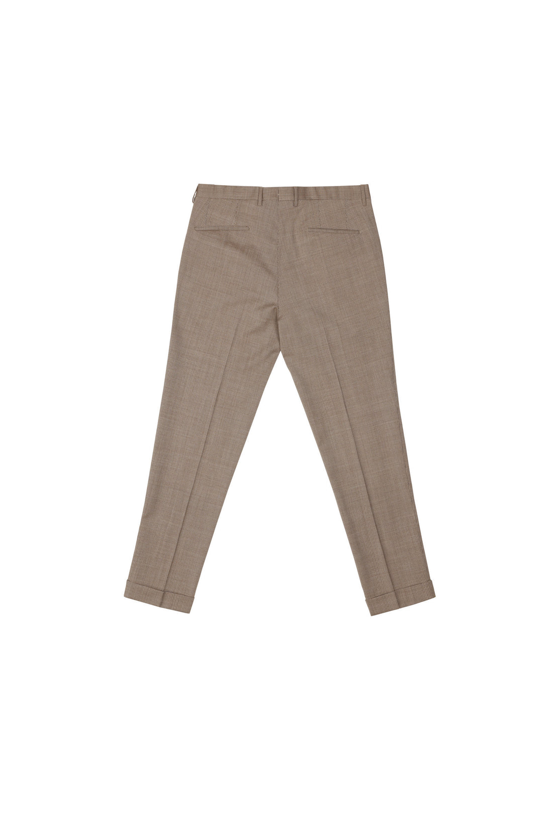 Pantalone quadrettato beige - foto 1