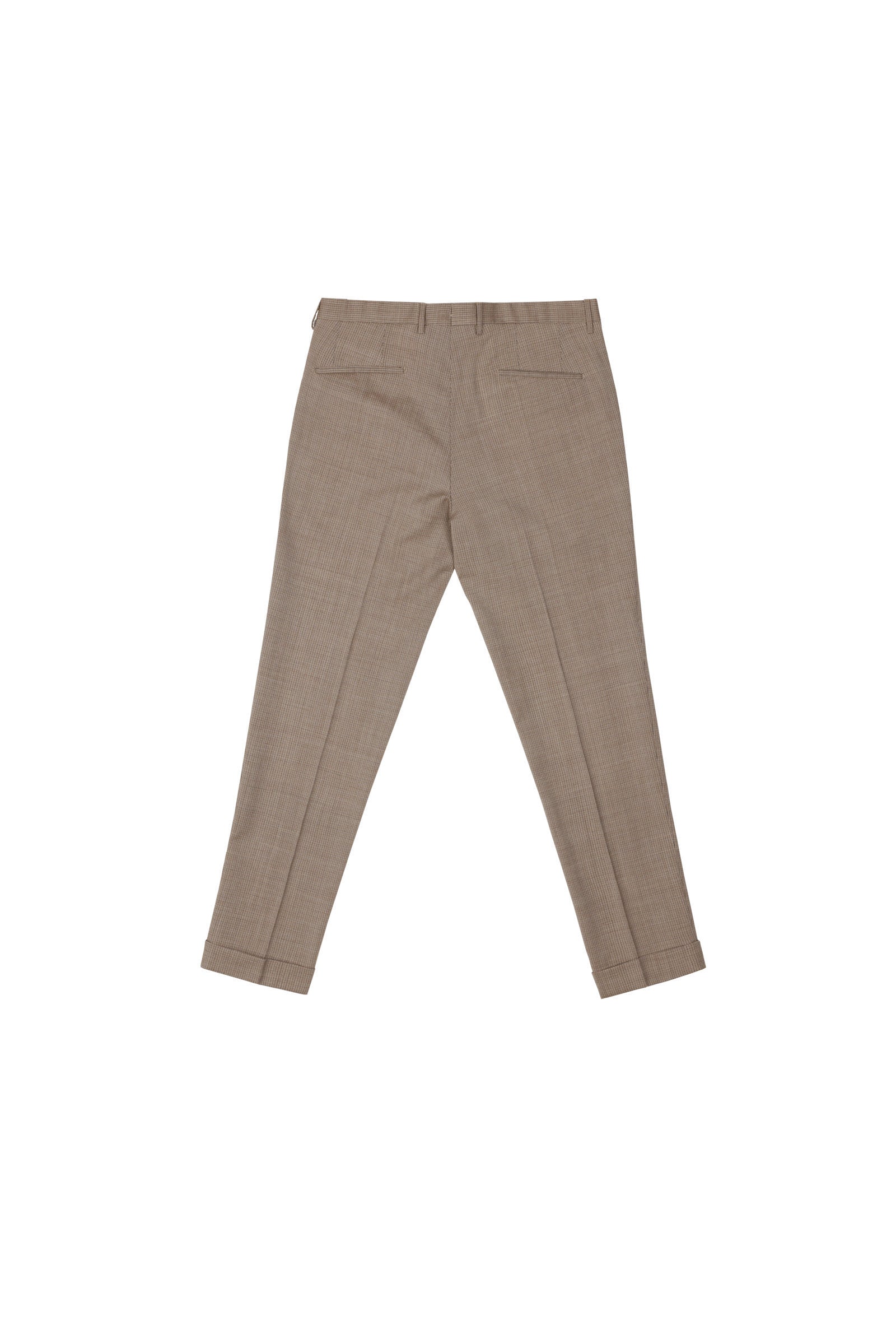 Pantalone quadrettato beige - foto 2